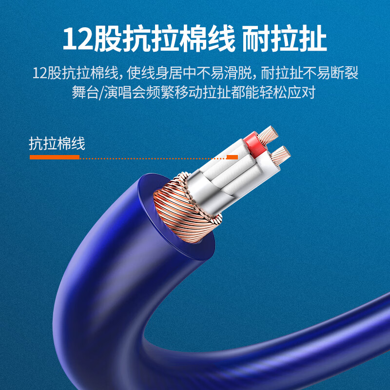 线缆 绿联/UGREEN AV160 音频线 100米 80167 蓝色高清大图