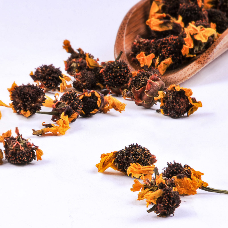 买1发4共200g再春堂手工新疆雪菊 菊花茶昆仑雪菊花茶花草茶50g/瓶 花瓣金黄汤色绛红无熏硫保健茶饮