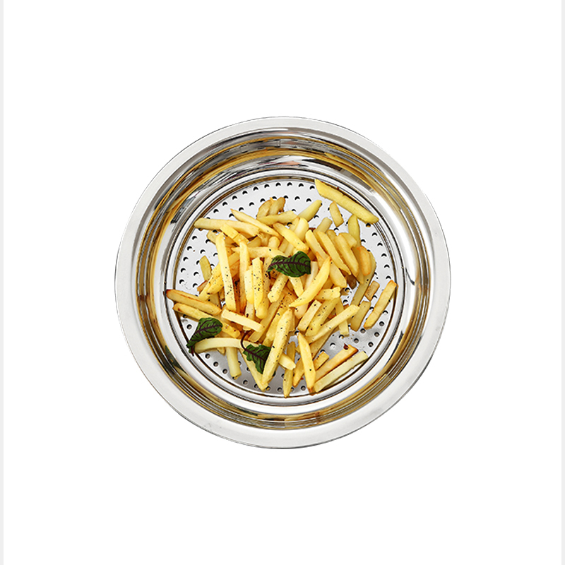 金迪乐不锈钢带碟子母饺子盘沥水多用盘