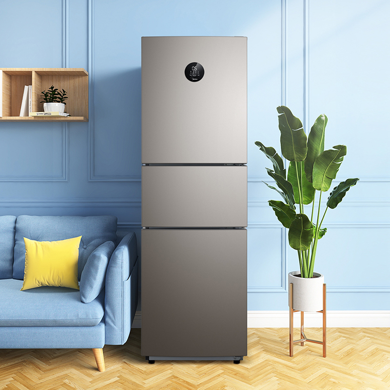 美的(midea)247升 家用三门冰箱风冷无霜电脑控温中门宽幅变温一级