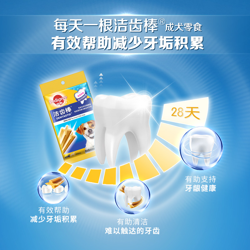 宝路成犬中小型犬洁齿棒 75g 泰迪茶杯犬柯基 宠物狗狗零食 洁牙小帮手高清大图