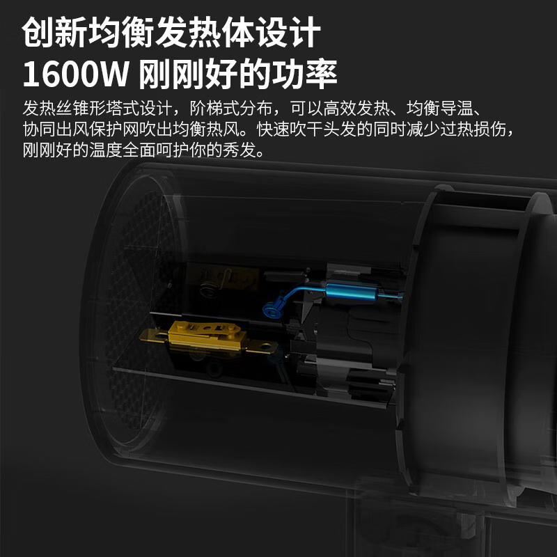 直白负离子电吹风 颜色随机发 HL380高清大图