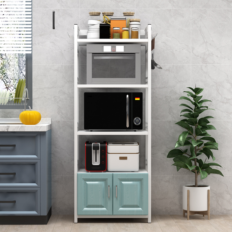 厨房置物架多层落地式家用闪电客多功能微波炉烤箱架调料锅碗储物柜带