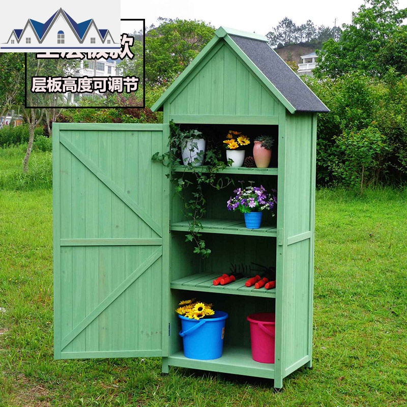 户外收纳柜花园庭院园艺工具箱防水防晒露天欧式储物柜杂物柜 三维工匠高清大图
