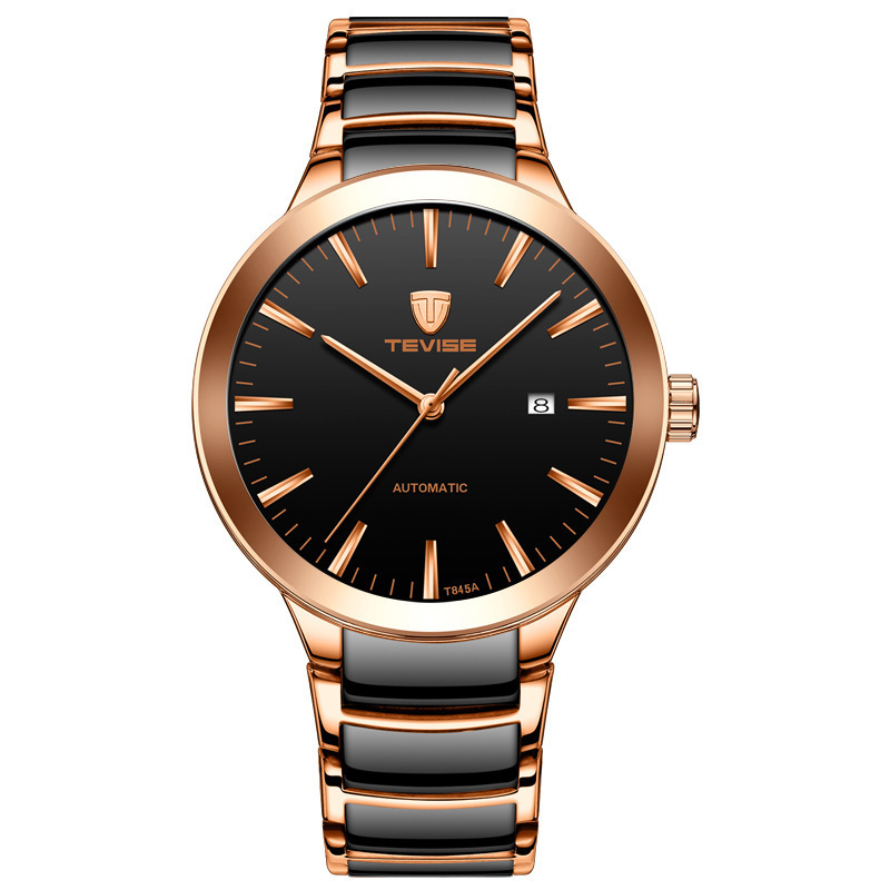 瑞士tevise特威斯正品手表全自动机械表时尚防水商务日历腕表