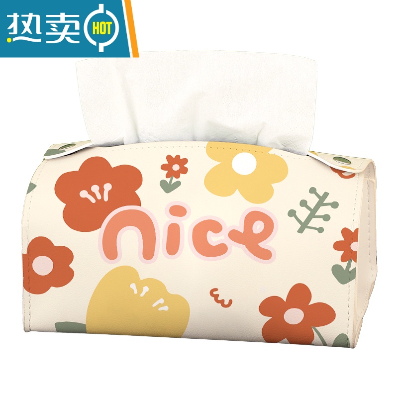 敬平恒素nice黄花车载纸巾盒挂式椅背车用扶手箱高级感创意收纳抽纸盒 油画向日葵[车载纸巾盒]高清大图