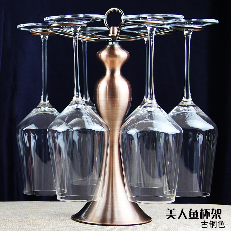 欧式倒挂红酒杯架酒柜家装饰品摆件客厅工艺家居摆设现代简约创意