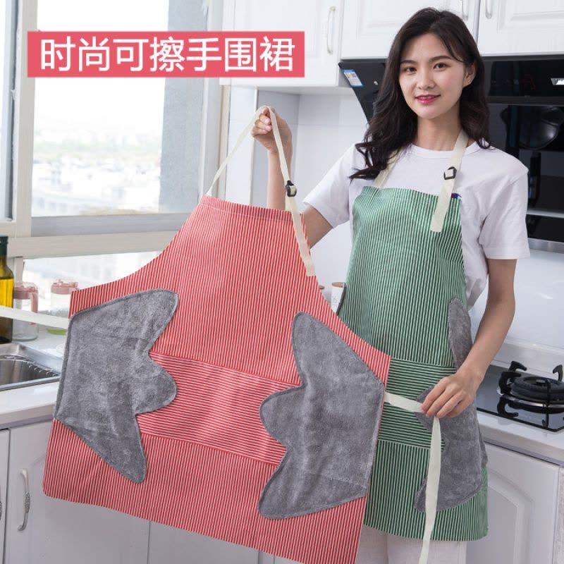 可擦手围裙可爱日式防水防油工作做饭罩衣厨房时尚家用成人女围腰图片