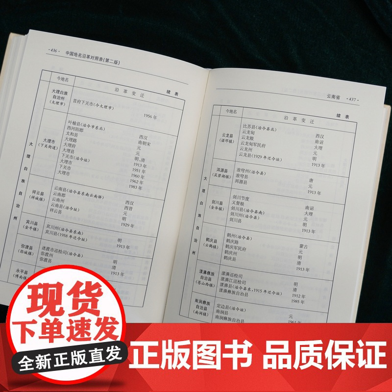中国地名沿革对照表 第二版 薛国屏 编著 地名文化 最新地名沿革资料 政区沿革 政区地理 上海辞书出版社 正版