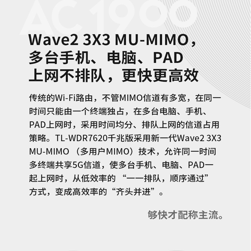 TP-LINK双千兆路由器 1900M无线家用 5G双频 WDR7620千兆版