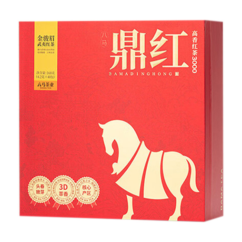 八马茶业红茶4g*40包香气馥郁鼎红低温发酵3000系列D0320