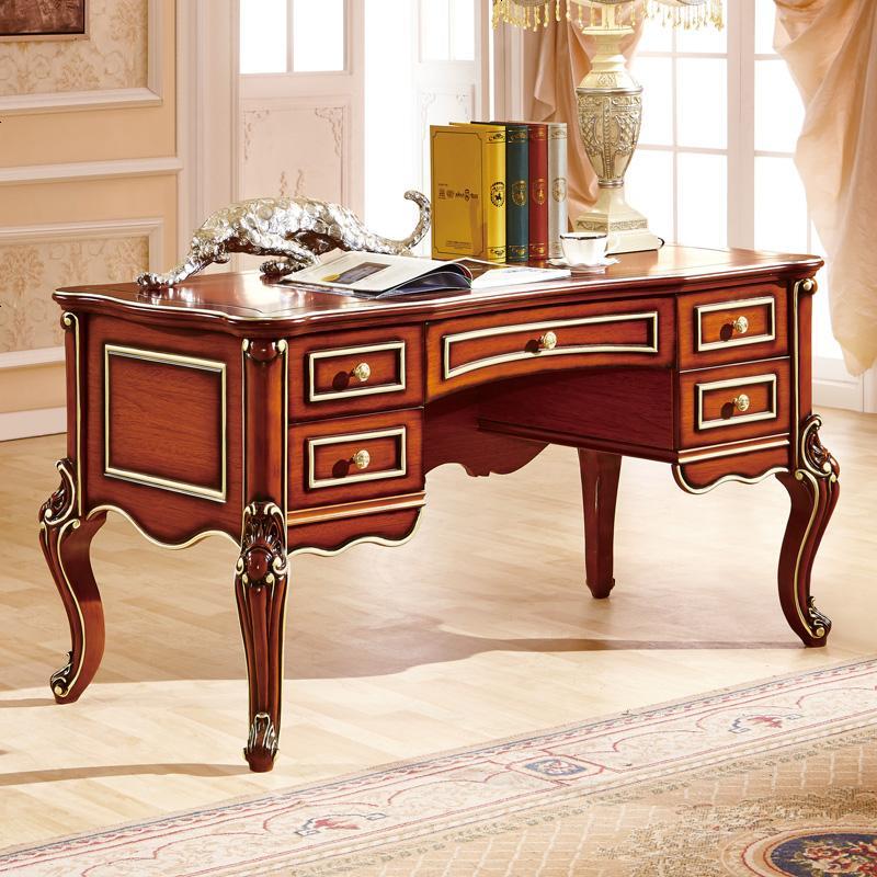 欧式书桌电脑桌书台古典美式写字台韩式田园法式办公桌邮