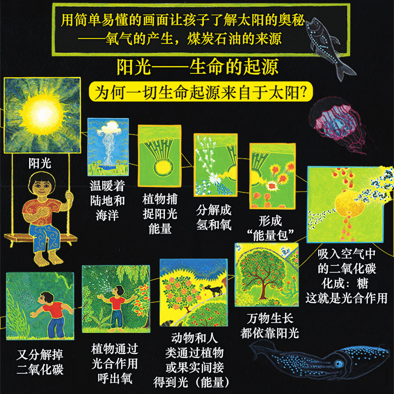 阳光的故事全4册 [正版]阳光的故事 自然科学启蒙书科普类儿童读物化学入门绘本 写给孩子的科普书幼儿园小学生课外阅读儿童高清大图