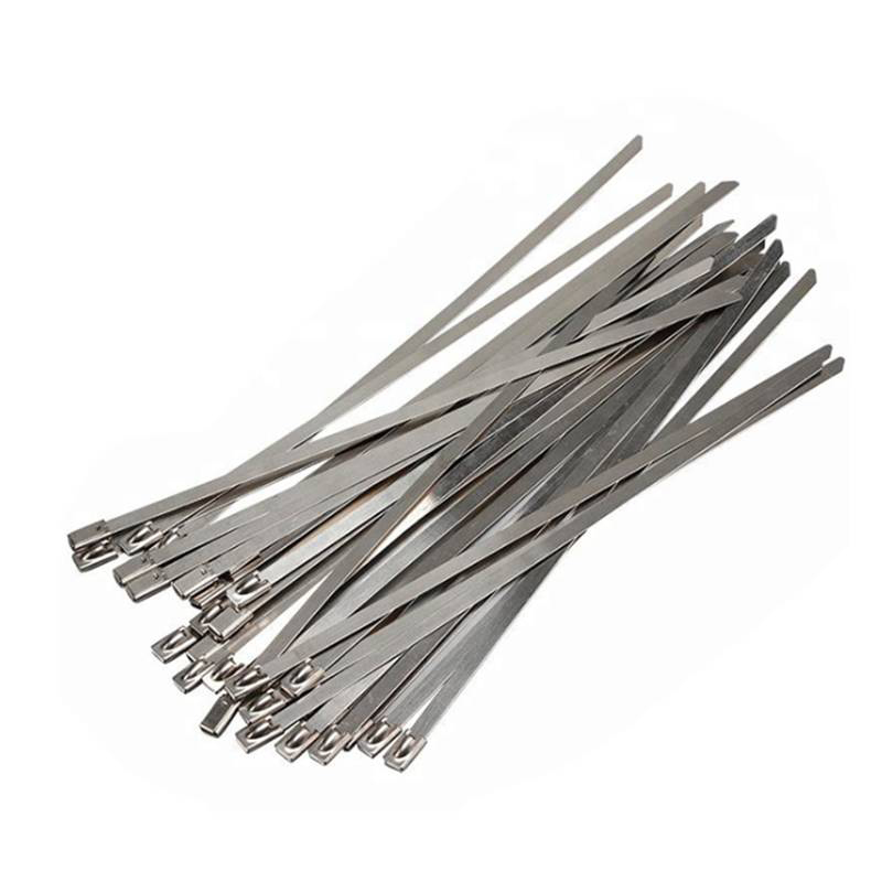 宇启恒飞自锁式304不锈钢扎带船用电缆户外金属捆扎线带宽度46mm100条