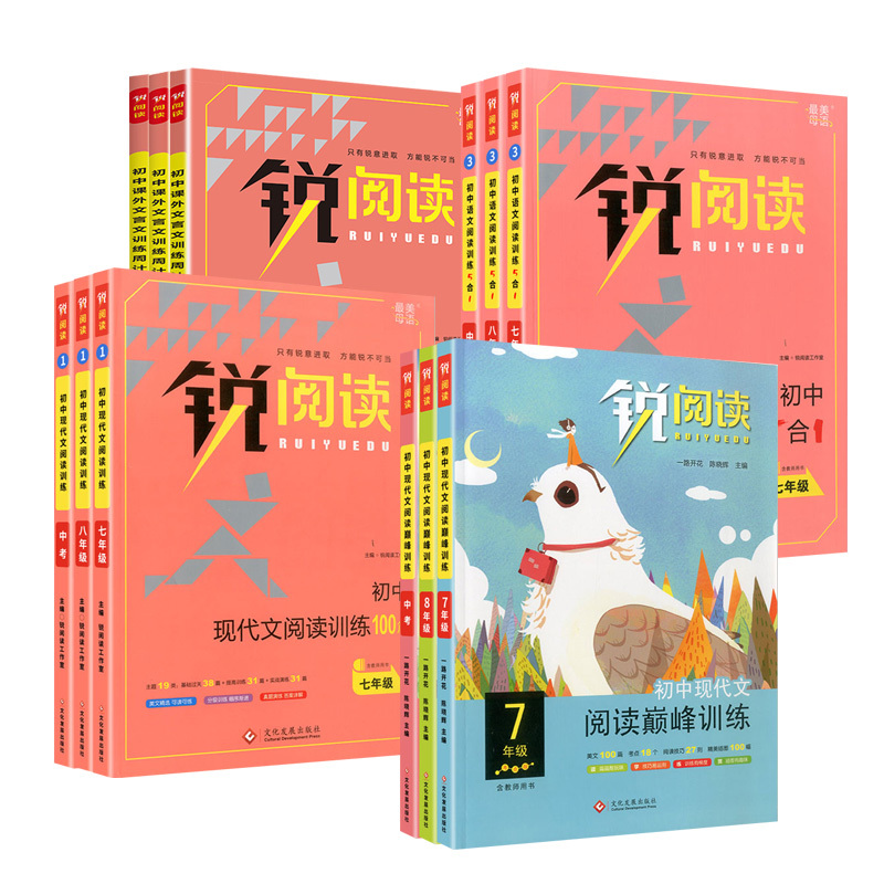 现代文阅读训练100篇 九年级/初中三年级 [正版]锐阅读初中语文阅读训练五合一七八九年级语文5合1现代文阅读理解训练1