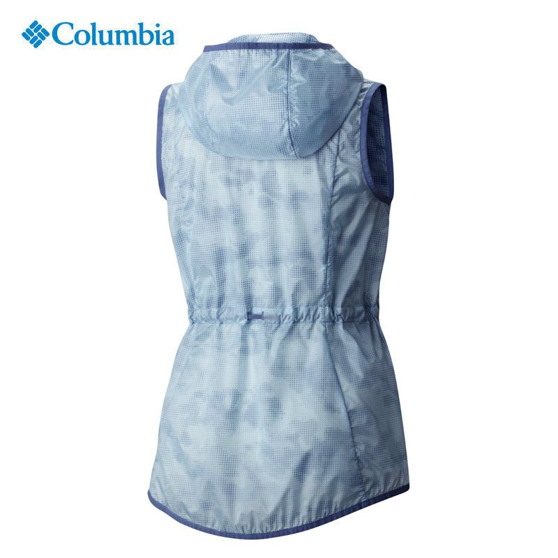 哥伦比亚(Columbia)户外女春夏连帽轻薄透气皮肤衣马甲户外风衣KR1015