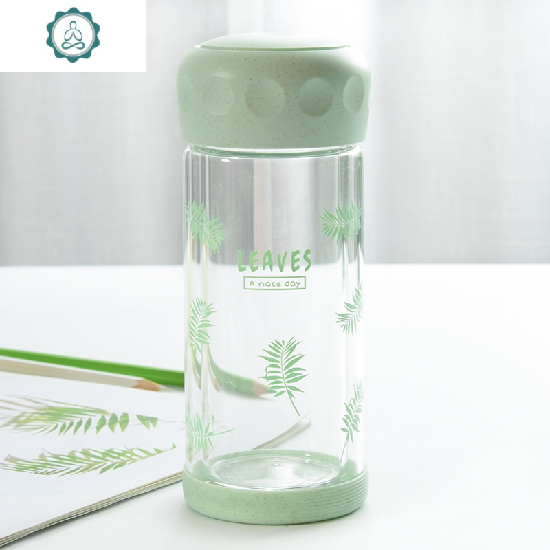 网红玻璃创意杯子ins风个性潮流便携女简约 玻璃杯