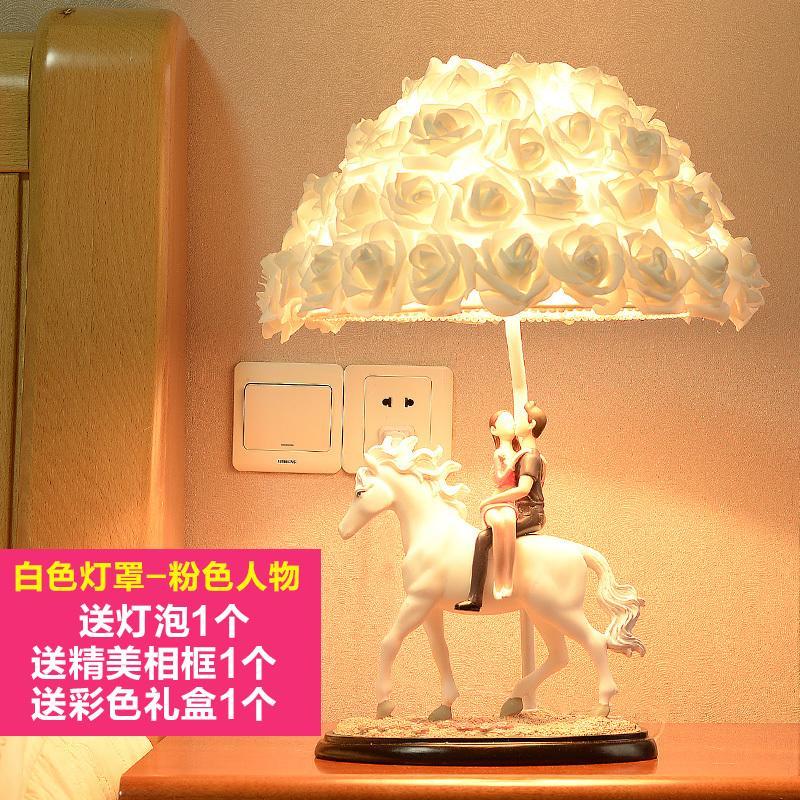 结婚礼物新婚房装饰品摆件实用送闺蜜朋友婚庆礼品台灯创意床头灯*y