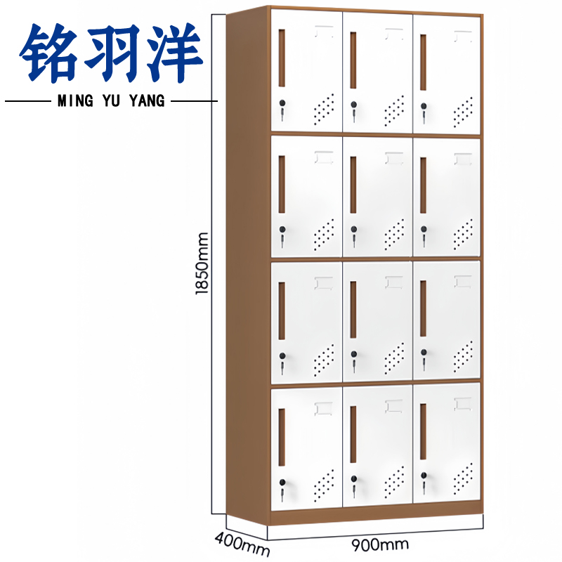 铭羽洋钢制衣柜12门90*40*185cm台高清大图