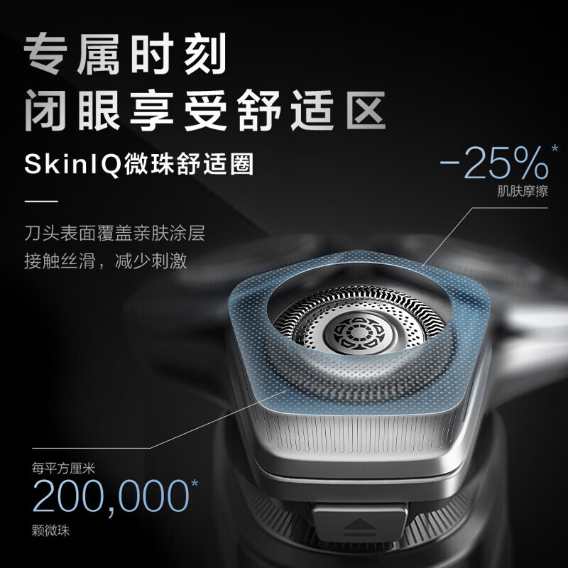 MI 电动剃须刀SkinIQ蜂巢9系智能刮胡刀亲肤 可修鬓角干湿两用 S9647高清大图