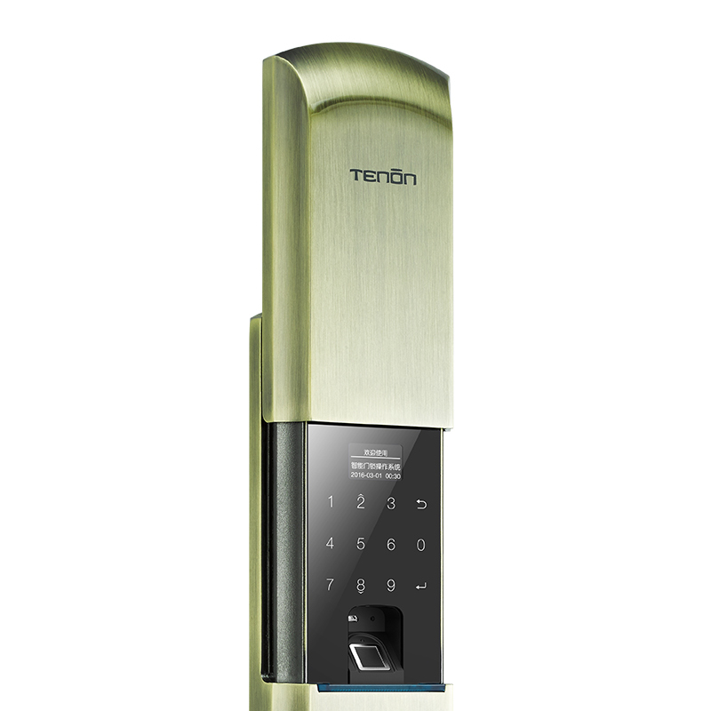亚太天能(TENON)智能指纹锁 锌合金家用指纹密码锁电子门锁 T5 青古铜