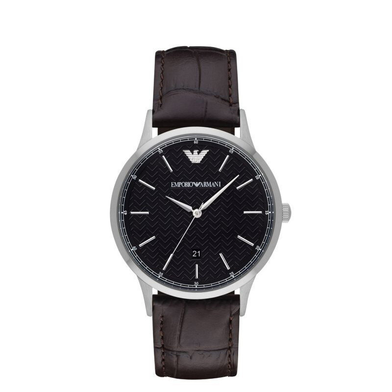 阿玛尼emporioarmani手表皮质表带男士经典时尚休闲石英腕表时尚腕表