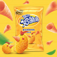 奇多(Cheetos)妙脆角香浓辣辣鸡味65克 袋装 膨化食品
