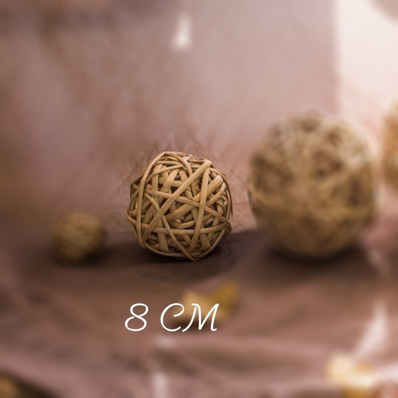 家柏饰(CORATED)柳编球 挂件摆件装饰品 手工艺品 藤球 25cm高清大图
