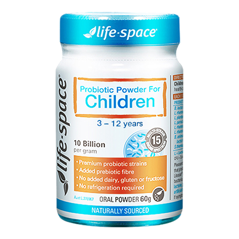 Life Space儿童益生菌粉60g/瓶装 适合3-12岁儿童 新旧版随机发 香港/保税随机发效期25.1左右