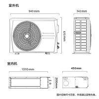 美的中央空调风管机空气梦想家KFR-72T2W/BDN1-MX(1)不含安装