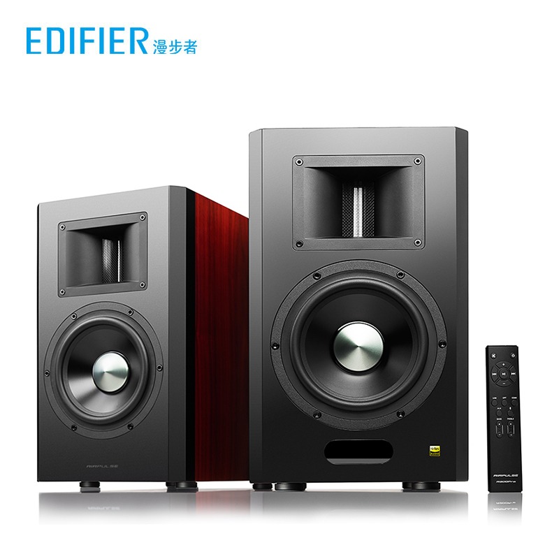 EDIFIER/漫步者 A300PRO新生代2.0有源立体多媒体电脑台式音响hifi蓝牙音箱低音炮电脑家庭影院红樱桃木色高清大图