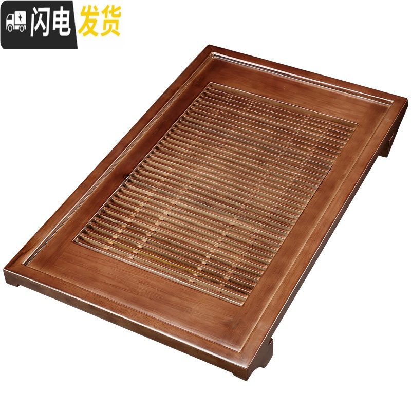 三维工匠实木茶盘家用功夫茶具茶台茶海茶托简约储水托盘迷你小号茶座 中祥云(火烧)