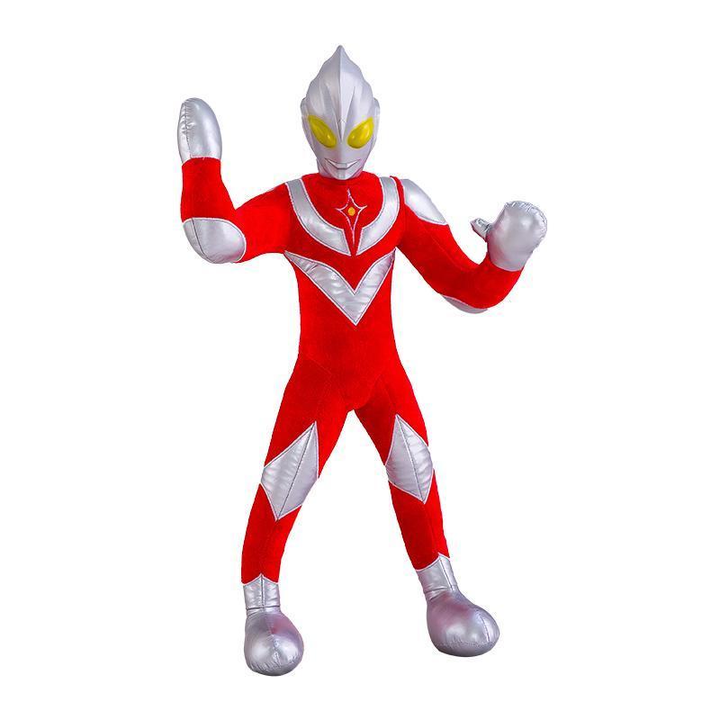 毛绒玩具奥特曼公仔抱枕男孩睡觉娃娃礼物卡通可爱儿童咸蛋超人红色