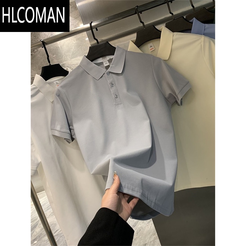 HLCOMANIN BE 8色齐发!福利!净色基础简约休闲百搭短袖衫男高清大图