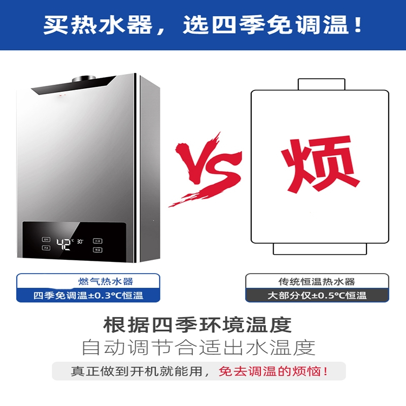 燃气热水器16升电家用天然气煤气纳丽雅液化洗澡强排恒温款平衡式零冷水 10L强排款_液化