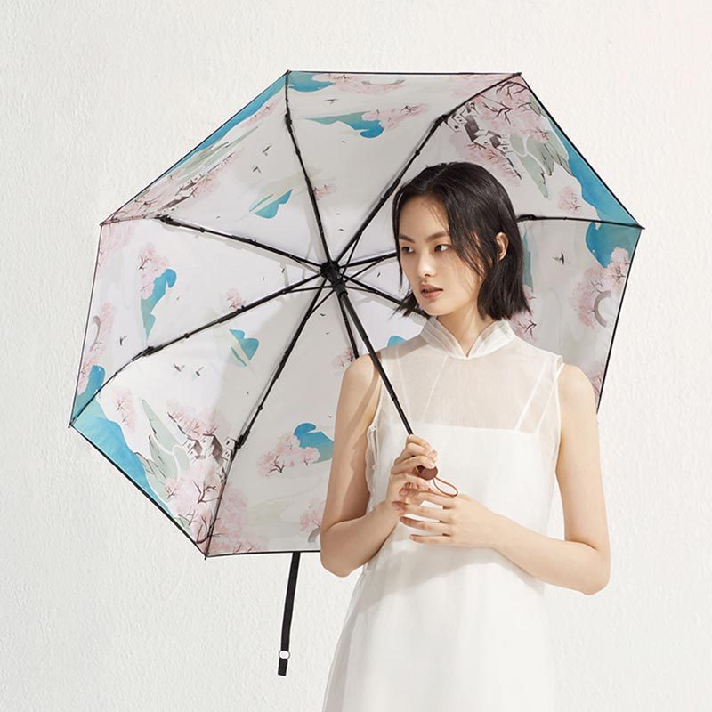 蕉下度假太阳伞女晴雨两用折叠雨伞防晒防紫外线小黑伞