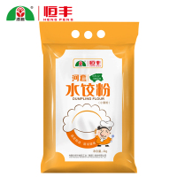 河套雪花水饺粉4kg 家用高筋粉饺子食用面粉 雪花面粉 饺子粉