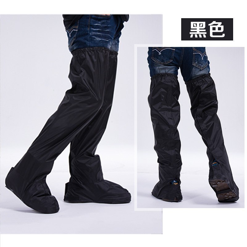 美帮汇防水雨裤男女电动摩托车骑行半身雨衣裤套裤管腿套骑行专用鞋套 黑色M