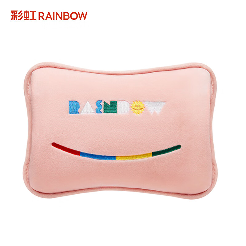 彩虹(RAINBOW)免洗加厚亲肤绒插手电热暖手宝 T614粉色