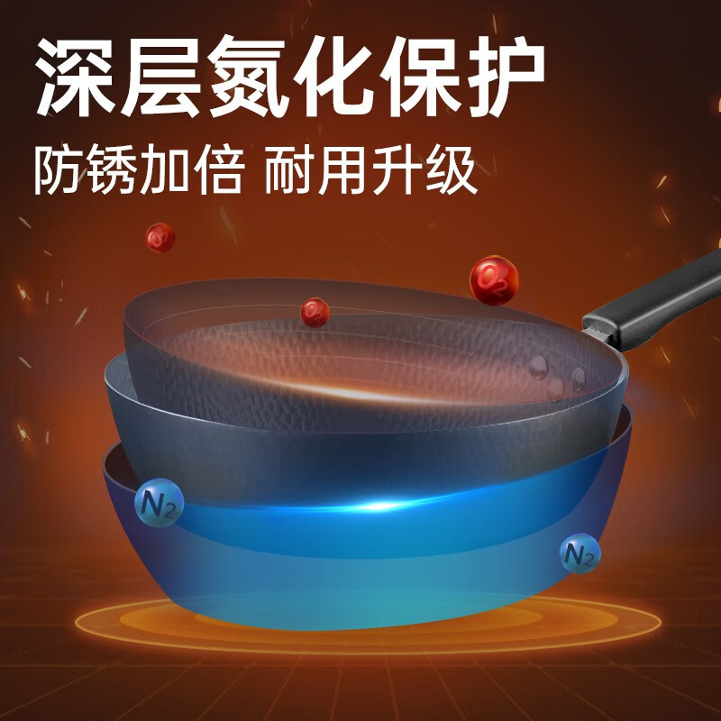 炊大皇(COOKER KING) 精匠煎炒锅 28cm CK72443 防粘精铁锅 防锈耐用!高清大图