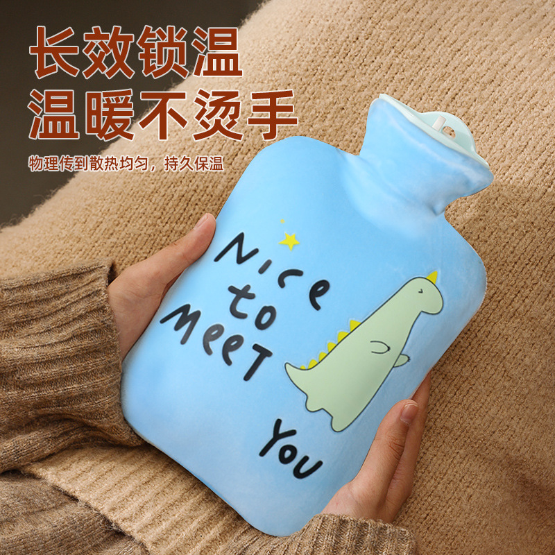 [补贴10%]热水袋注水加厚防爆暖腰热敷宫腹肚子暖手袋大小号女学生毛绒可爱高清大图