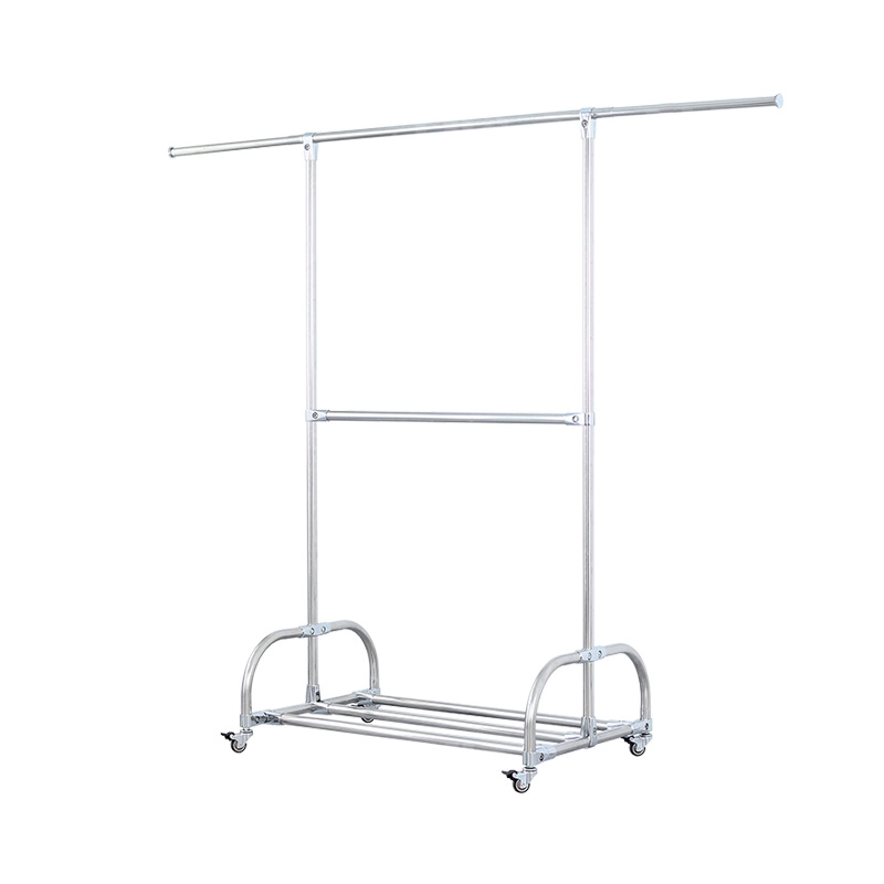 翌嘉YJ-E1-202 202不锈钢晾衣架移动伸缩有鞋架晒衣架 不可升降高度款 800*520*1450高清大图