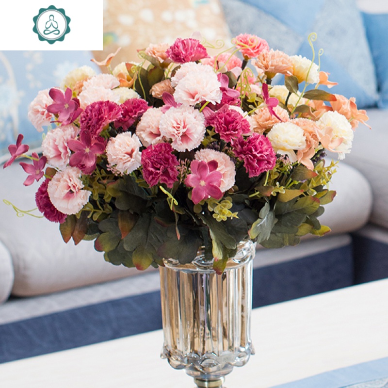 客厅插花花瓶装饰品餐桌卧室轻奢摆设 封后 小号花瓶(如意玫瑰套装)