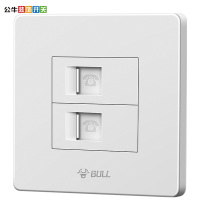 公牛(BULL)开关插座墙壁面板 二位电话线双口插座二位电话两位电话插座 G07T211