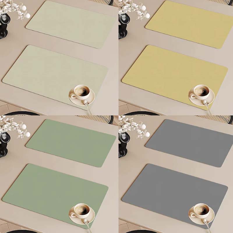 餐垫 品牌:锦骁;型号:甘草黄(灰底皮革),30*45cm[2片装立减3元]高清大图