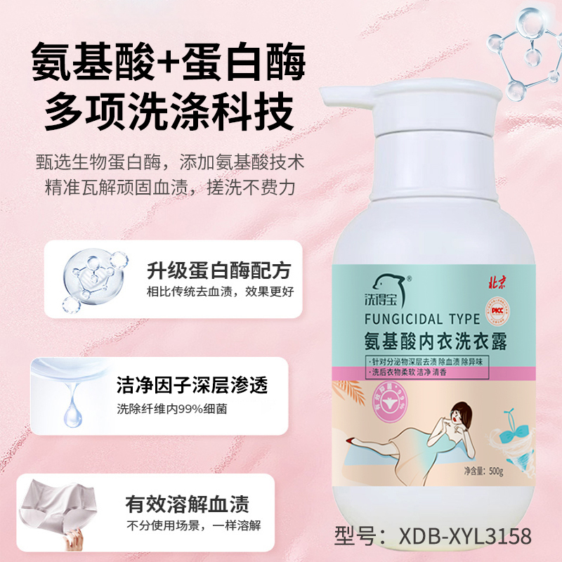 洗得宝 洗护清洁4件套B款 洗衣液2kg*2+内衣洗衣露500ml+200ml