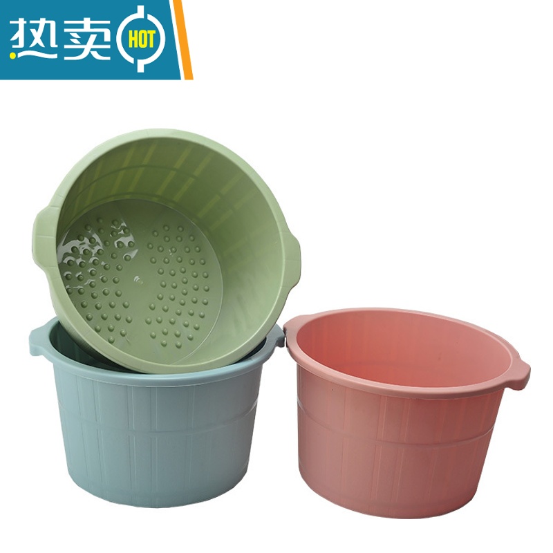 敬平家用塑料洗脚盆按摩宿舍脚盆桶加高洗脚日式足浴盆大号泡脚盆子高清大图