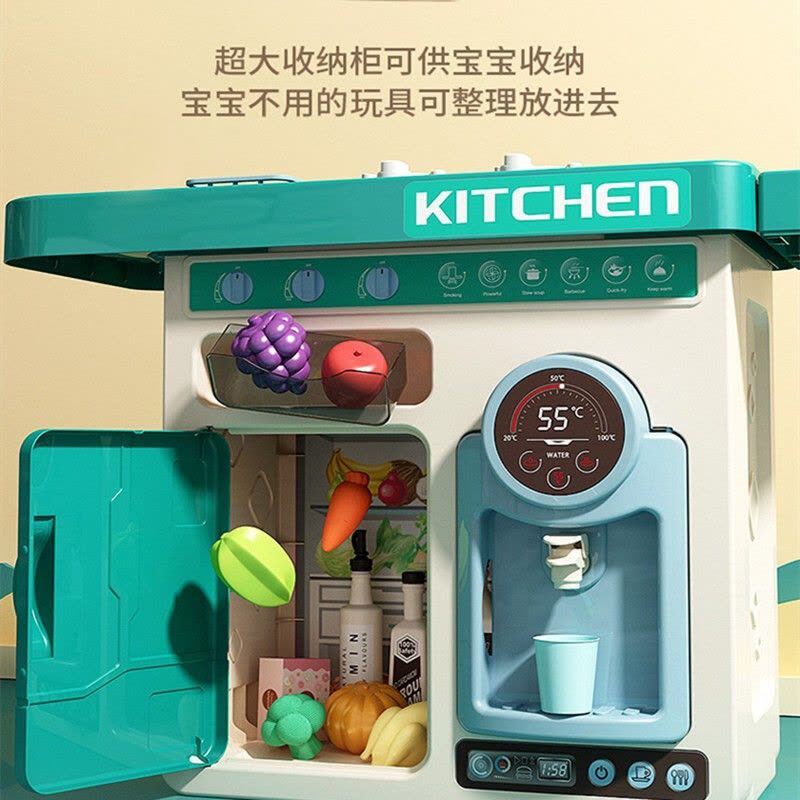 儿童过家家厨房玩具套装2-3-4岁煮做饭玩具女孩5-6-10岁仿真迷你小厨房三四五岁女童水果切切乐图片