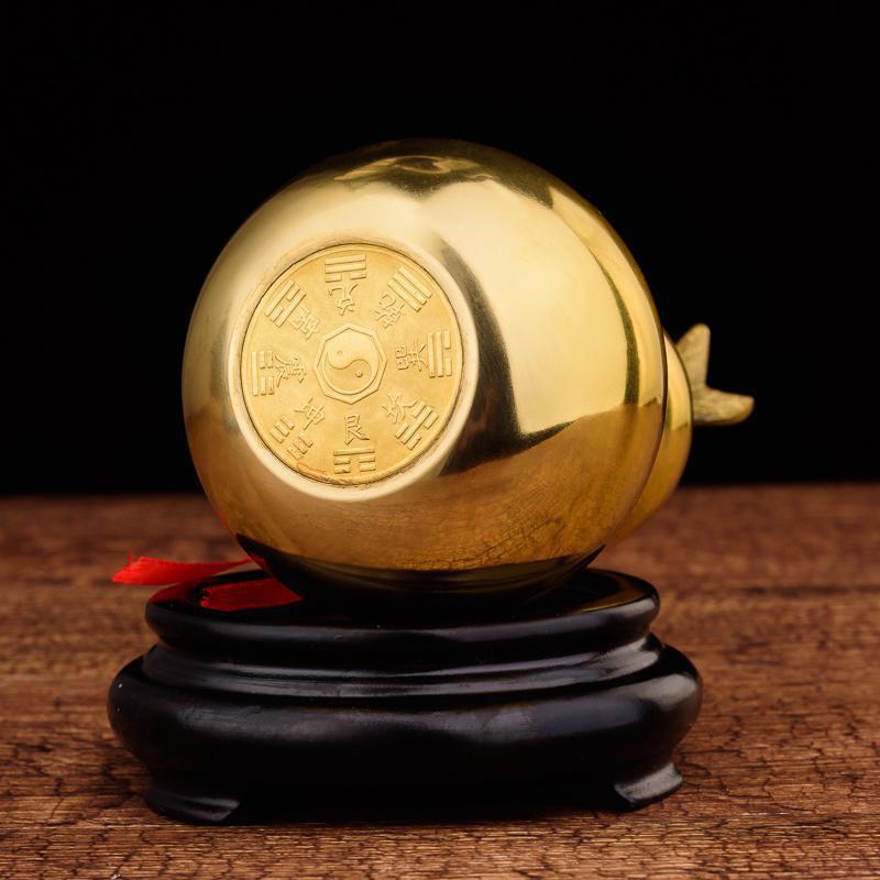 美帮汇葫芦摆件铜葫芦铜八卦开口铜葫芦客厅