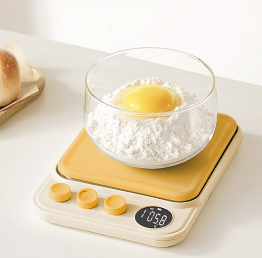 温仑山Velosan高精度厨房秤一键去皮大屏幕简约轻奢设计